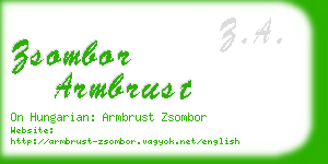 zsombor armbrust business card